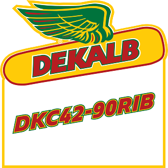 DEKALB logo featuring the winged emblem and the text 'DKC42-90RIB'